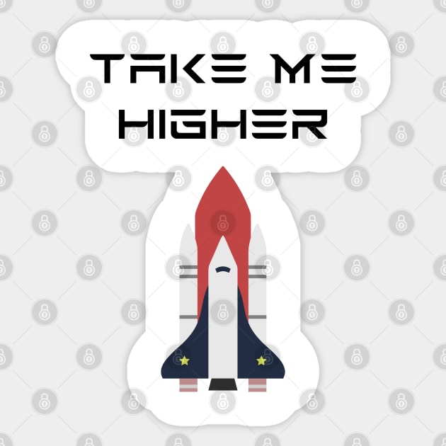 Take Me Higher Nasa SpaceX Sticker by Tesla